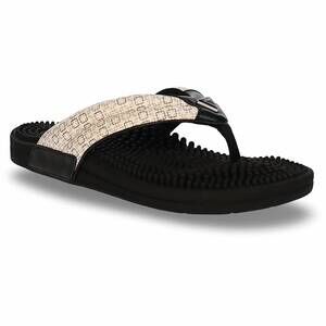 NEW KENKOH unisex spirit v sandals in black white geo